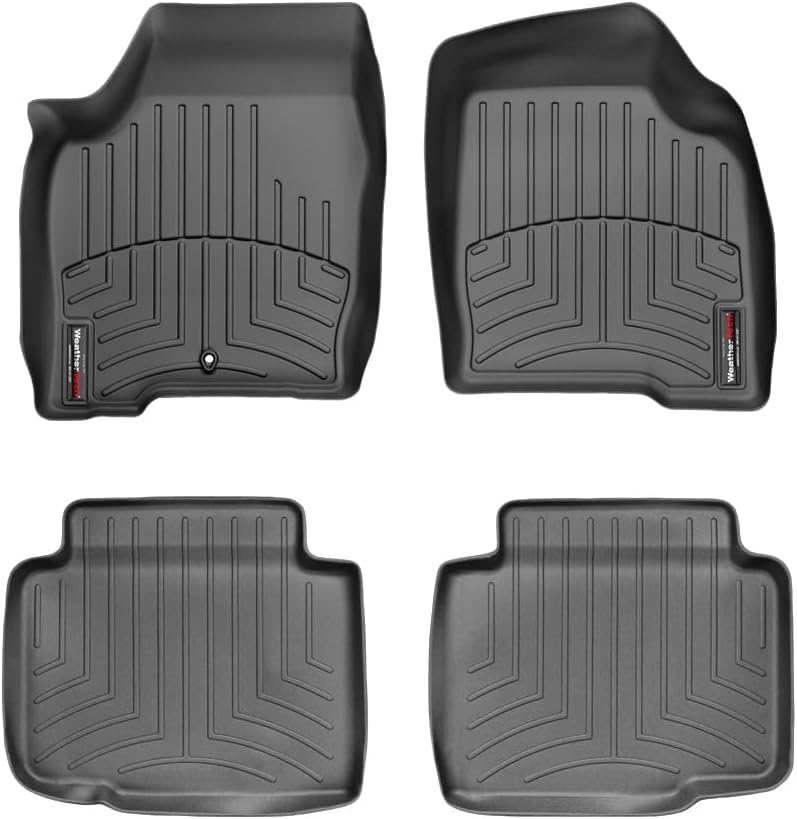 WeatherTech Custom Fit FloorLiners for Chevrolet Impala, Impala Limited (Fleet), Grand Prix - 1st & 2nd Row (44124-1-2), Black
