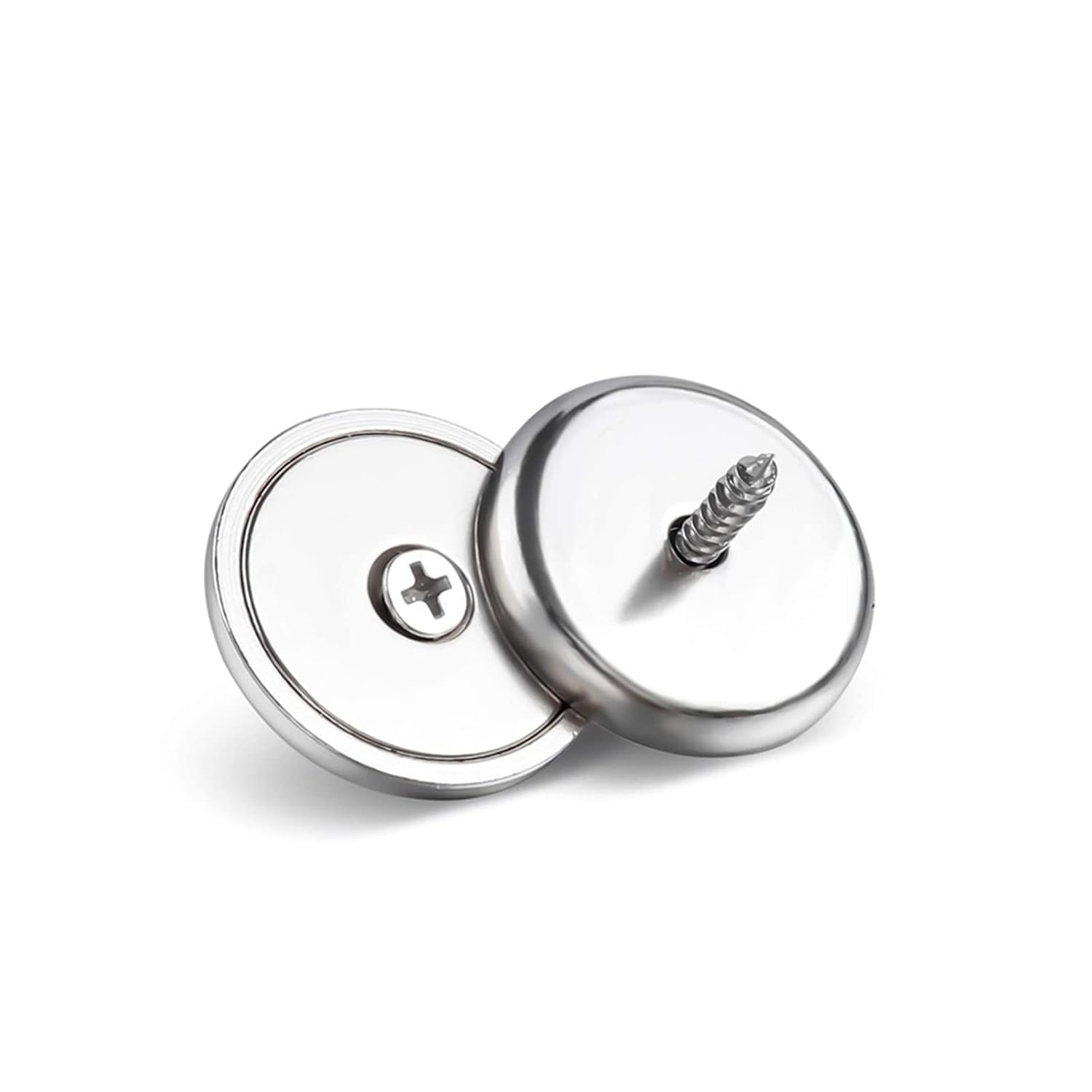 Neodymium Round Base Cup Rare Earth with Heavy Duty Countersunk Hole and Stainless Screws Searcher(KNA20 Pull Max 9KG)
