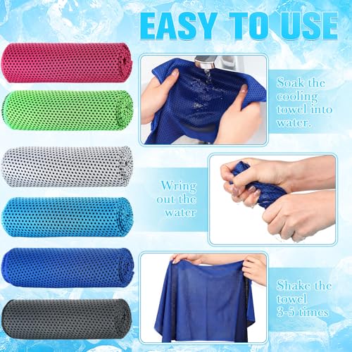Image of Maitys 300 Pcs Cooling Towel Bulk for Neck and Face, Vibrant Mix