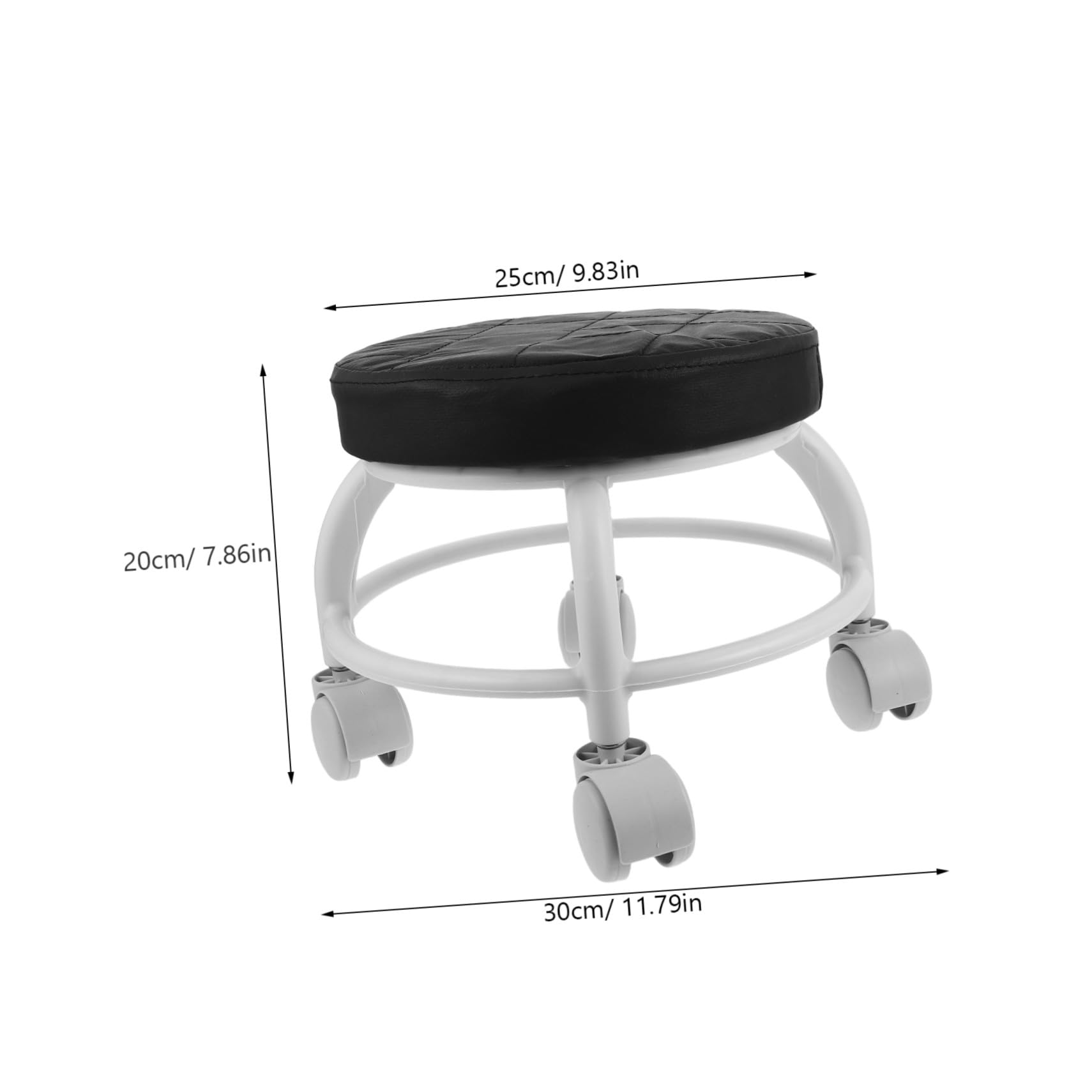 Gatuida Sgabello con Ruote Girevole PU Sgabello Ergonomico Basso per Pedicures, Sedile da Terra con Design Raffinato