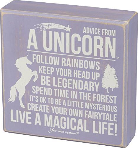 34638 Classic Box Sign, Advice from A Unicorn