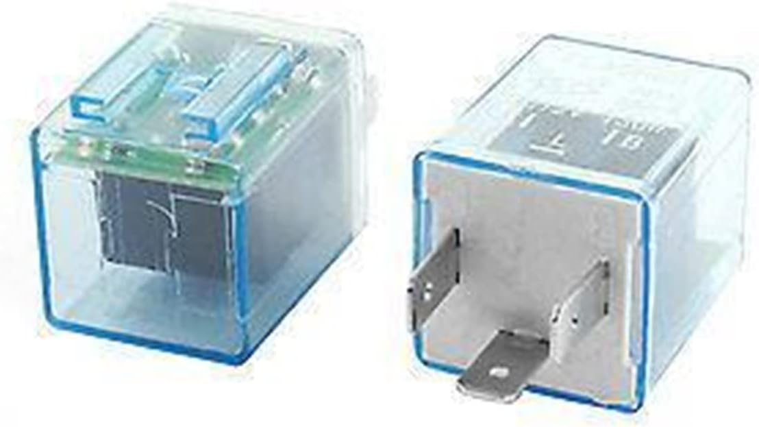 2 Pcs Clear Blue Plastic LED Light Fast Blink Flash Car Flasher Relay DC 2V 130W