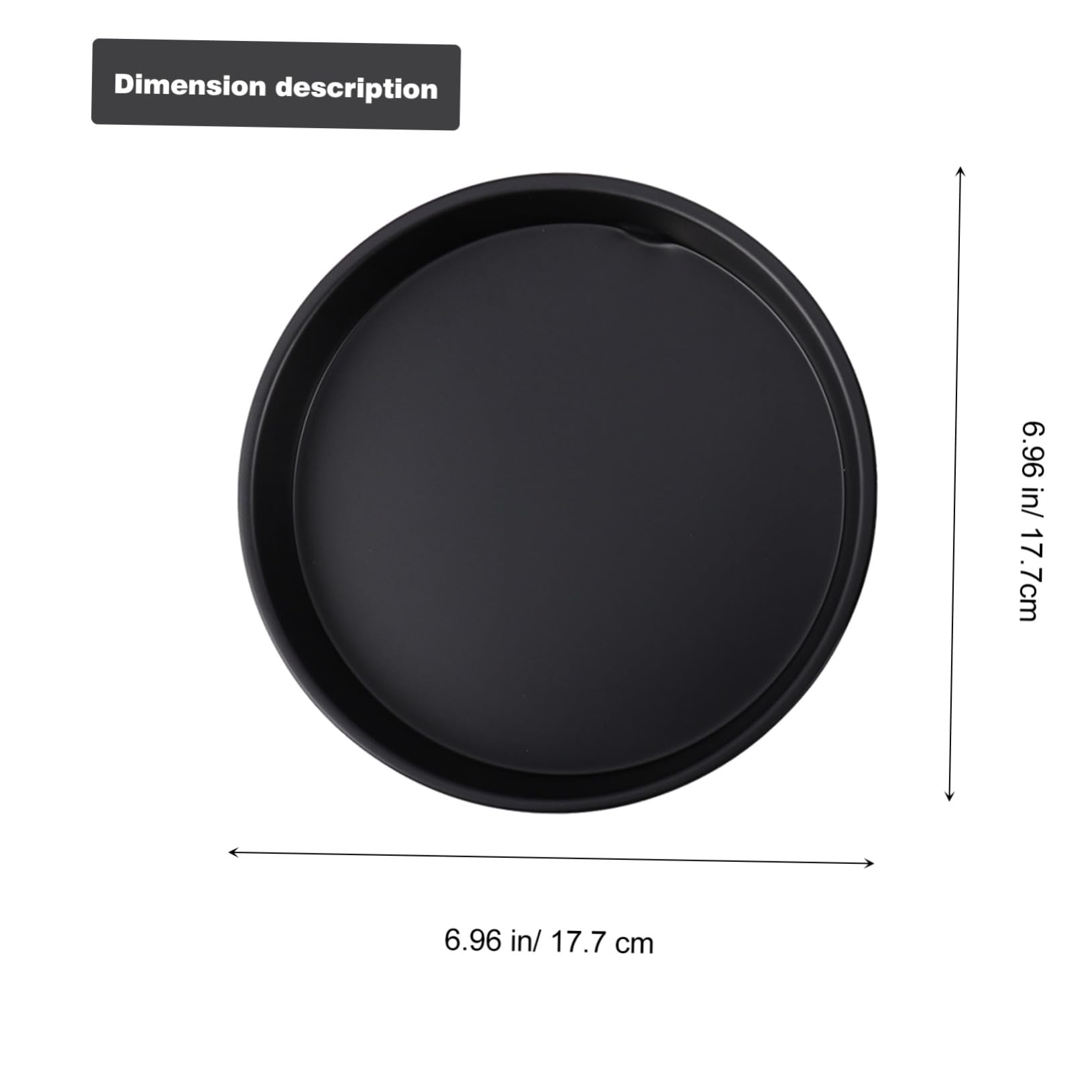 Moule à Gâteau Antiadhésif Rond 18 Cm en Acier Carbone Noir, Accessoires Friteuse à Air, Seau à Gâteau Poignée, Cuisson Maison et Pizza, Ensemble 2 Pièces