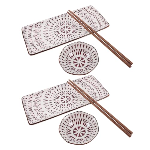 Set de platos de sushi cerámicos japoneses KICHOUSE miniatura 1