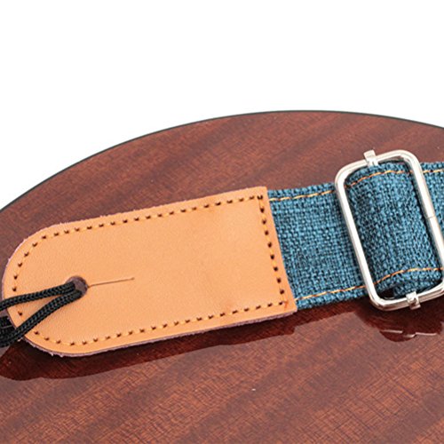 ROSENICE Sangle pour ukulélé en coton et lin – Bracelet en cuir véritable - Les Beatles, Paul McCartney, John Lennon, RIngo Starr, George Harrison ROSENICE Sangle pour ukulélé en coton et lin - Bracelet en cuir véritable – Image 5