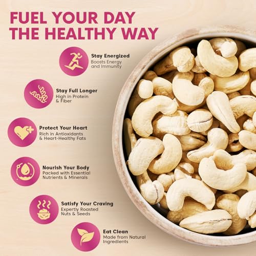 Image of Ethno Bio-Activated Jumbo Cashews (7-Pack) - Premium Roasted & Sterilised Cashews - Fresh Kaju Dry Fruits - No Added Sugar, Oil-Free, Heart-Healthy Clean Energy Snack for Adults (210g