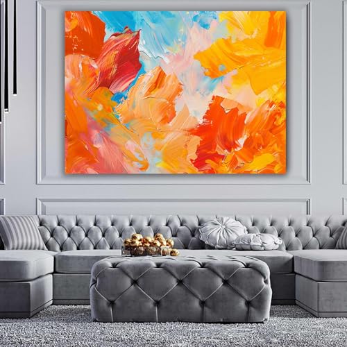 Cuadros abstractos modernos para decorar tu oficina en casa y lograr un dormitorio elegante 4