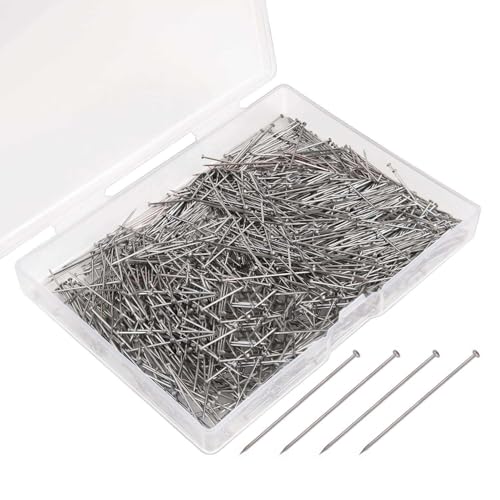1000 Pieces Straight Pins for Crafts Sewing Pins 1 Inch