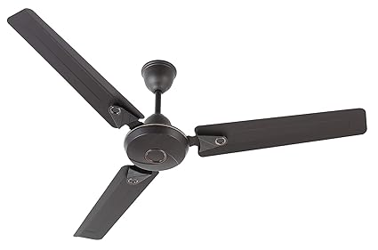 Plasmic { 2 Year Warranty }1200Mm Economy Ceiling Fan Simple And Elegant Design, Double Shielded Ball Bearing Ensure Operational Reliability, High Life Angle Of Blade For Wider Air Spread ( Brown )