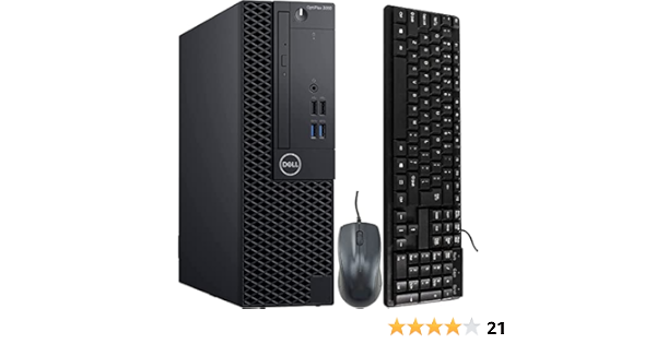 Dell Optiplex 3060 SFF Desktop PC, Intel i5-8500 3.0GHz 6 Core, 16GB DDR4, 256GB SSD, DVD-RW, WiFi, Win 10 Pro (Renewed)