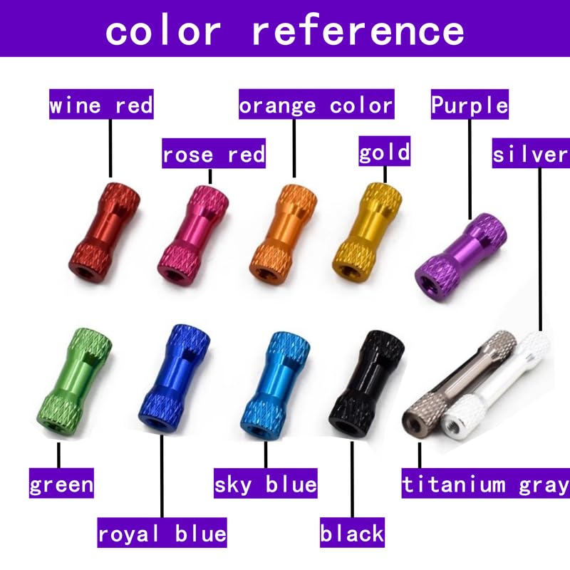 6063 Aluminum Alloy Double-Ended mesh Round Aluminum Column 10 Remote Control Drones FPV Quadcopter Connecting Column Aluminum Tube Support Column M3 (Sky Blue, M3x20mm=10pcs)