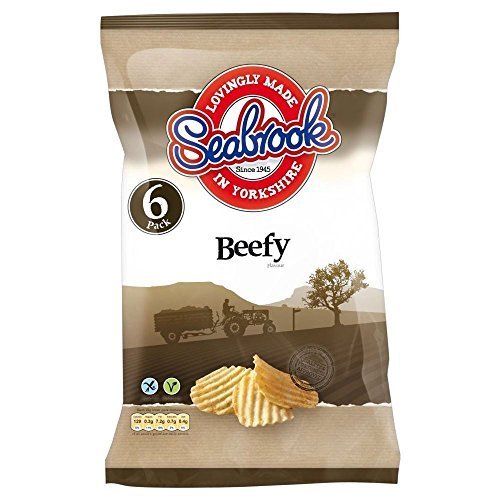 SeabrookCrinkle Cut Crisps - Beefy (6x25g) by Seabrook