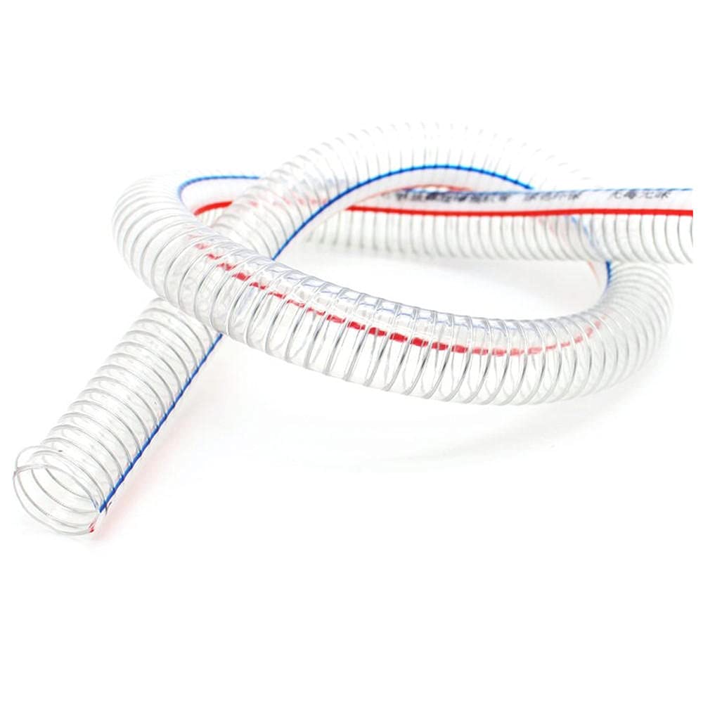 Tubo vacío. Telescópico en espiral. No hay olor. Resistencia a alta temperatura. Manguera de alambre de PVC de silicona-125mm * 6mm
