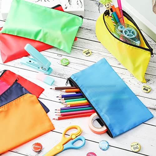 Image of Sherr 96 Pcs Pencil Pouch Bulk Zipper Pouch Pencil Case 8.3 x 4.7 Inch Multipurpose Makeup Cosmetic Bag for Organizing Storage Office Supplies Travel Accessories Stationery 12 Colors