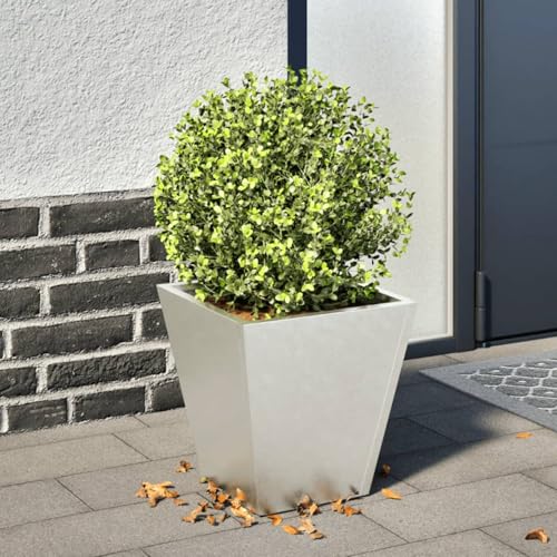 Gecheer Pflanzkübel 30x30x30 cm Edelstahl, Hochbeet Pflanzbeet Blumenkasten Blumenkübel Blumentopf für Balkon Garten Terrasse851046