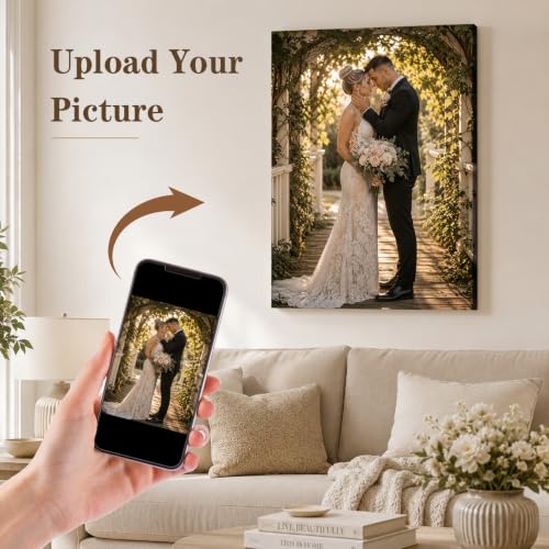 Canvas Prints with Your Photos,Ship Next Day Custom Canvas Wall Art 8x10 - Image 2