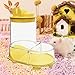 Bothyi Automatic Hamster Feeder Feeding Station Large Capacity Auto Dispenser Feeding Bowl for Little Animals Dwarf Chinchillas Mice, Yellow