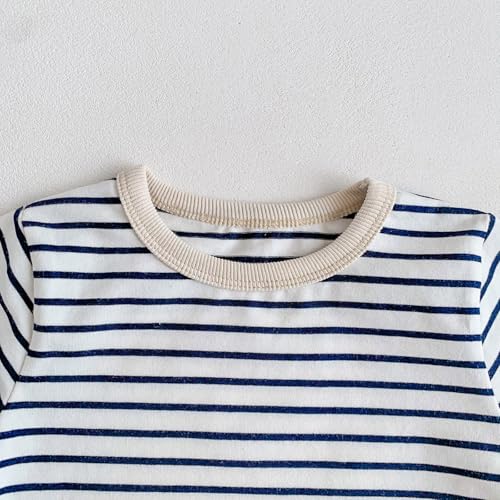 Infant Baby Boys Girls Striped Crewneck Sweatshirt Long Sleeve Pullover Sweatshirts Sweater Casual Tops Basic T-Shirt4