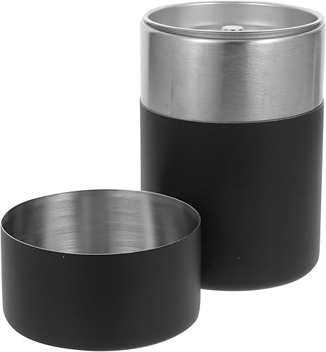 Recipientes de té para té suelto, acero inoxidable con tapas dobles herméticas, recipientes redondos de cocina para té suelto, café, aperitivos,