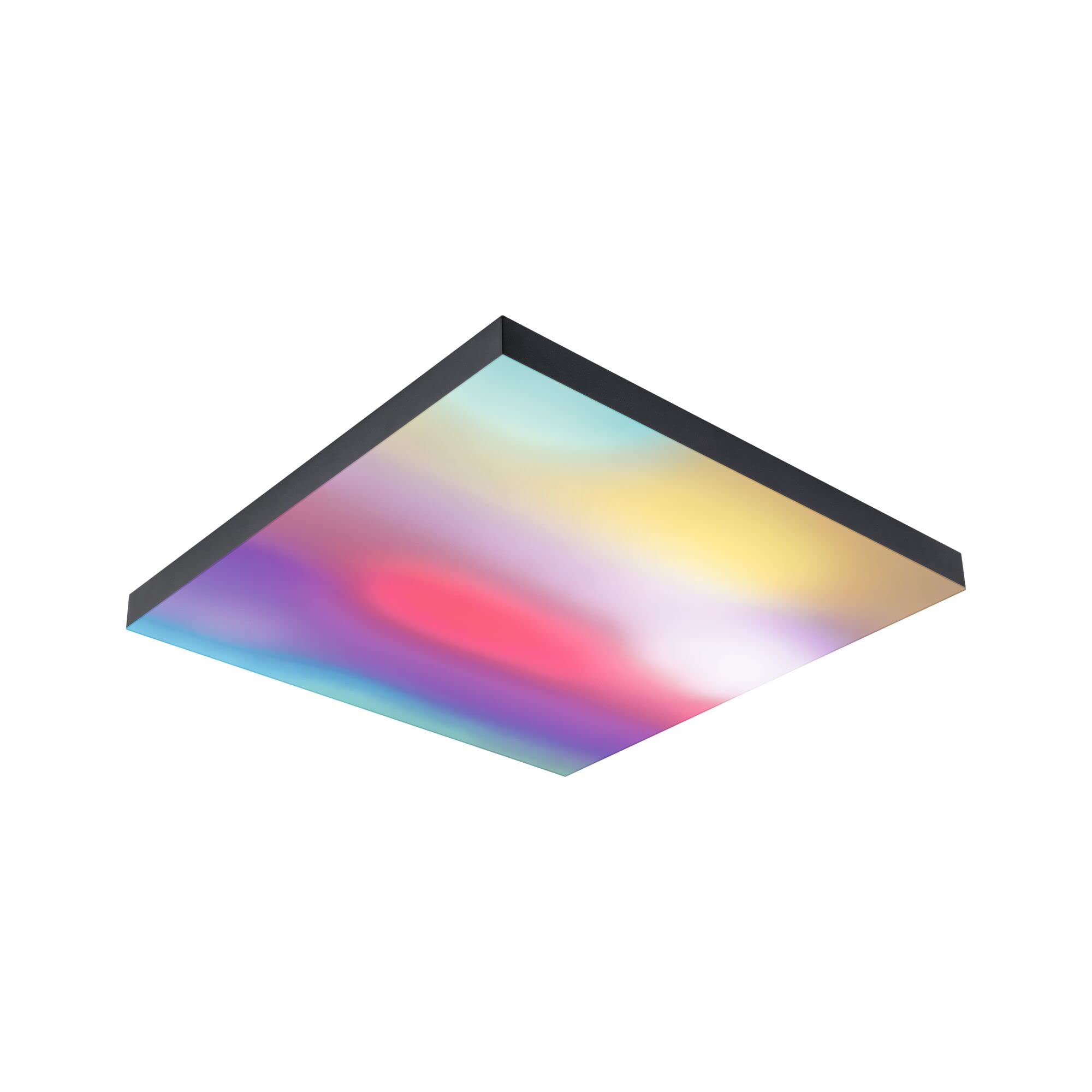 Paulmann 79908 LED Panel Velora Rainbow eckig incl. 1x19 W dimmbar dynamicRGBW Farbsteuerung Schwarz Metall Deckenleuchte 3000 K