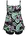 NONWE Women's Retro Vintage Floral Printed Two Piece Plus Size Swimsuits With Shorts