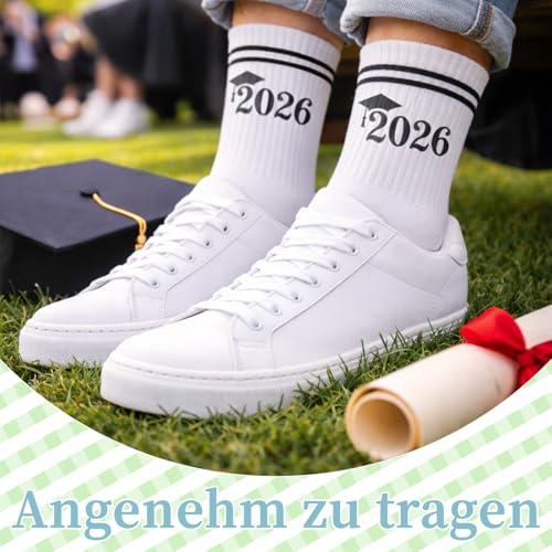 Scinzene Bestandene Prüfung Geschenk 2026 Glückssocken Set, Bachelor Geschenk Mit Socken, Karte Und Umschlag, Abitur, Master, Motivation Glücksbringer Für Absolventen,Abitur 2026 Geschenke