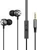 Wired Deep Bass Headphones, Type-C Stereo Bass Earphones, Metal In-Ear Headphones, Silicone Material Sport Earbuds for Cell Phones, Computers, Tablets, Laptops