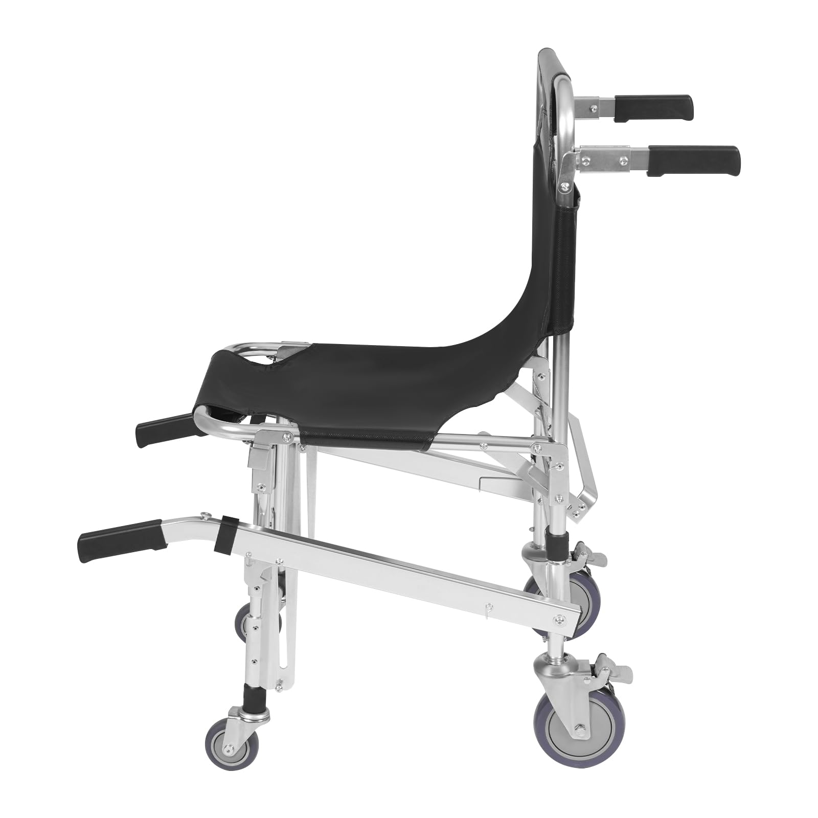 Silla de ruedas plegable para subir escaleras,Silla plegable de escaleras de emergencia,Silla de escalera de transporte plegable,Capacidad de carga máxima: 160 kg, para hogares de ancianos, bomberos