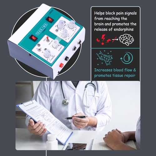 Image of Tens And Muscle Stimulator Combo Electro Therapy Mini Muscle Stimulator Tens Machine for Physiotherapy for Back Pain Relief with One Year (Electrode Pads)