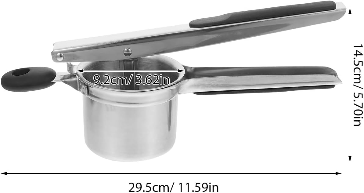 Manual Potato Ricer and Fruit Press Tool Small Size Stainless Steel Heavy Duty Mashed Potatoes Masher for Kitchen Cooking