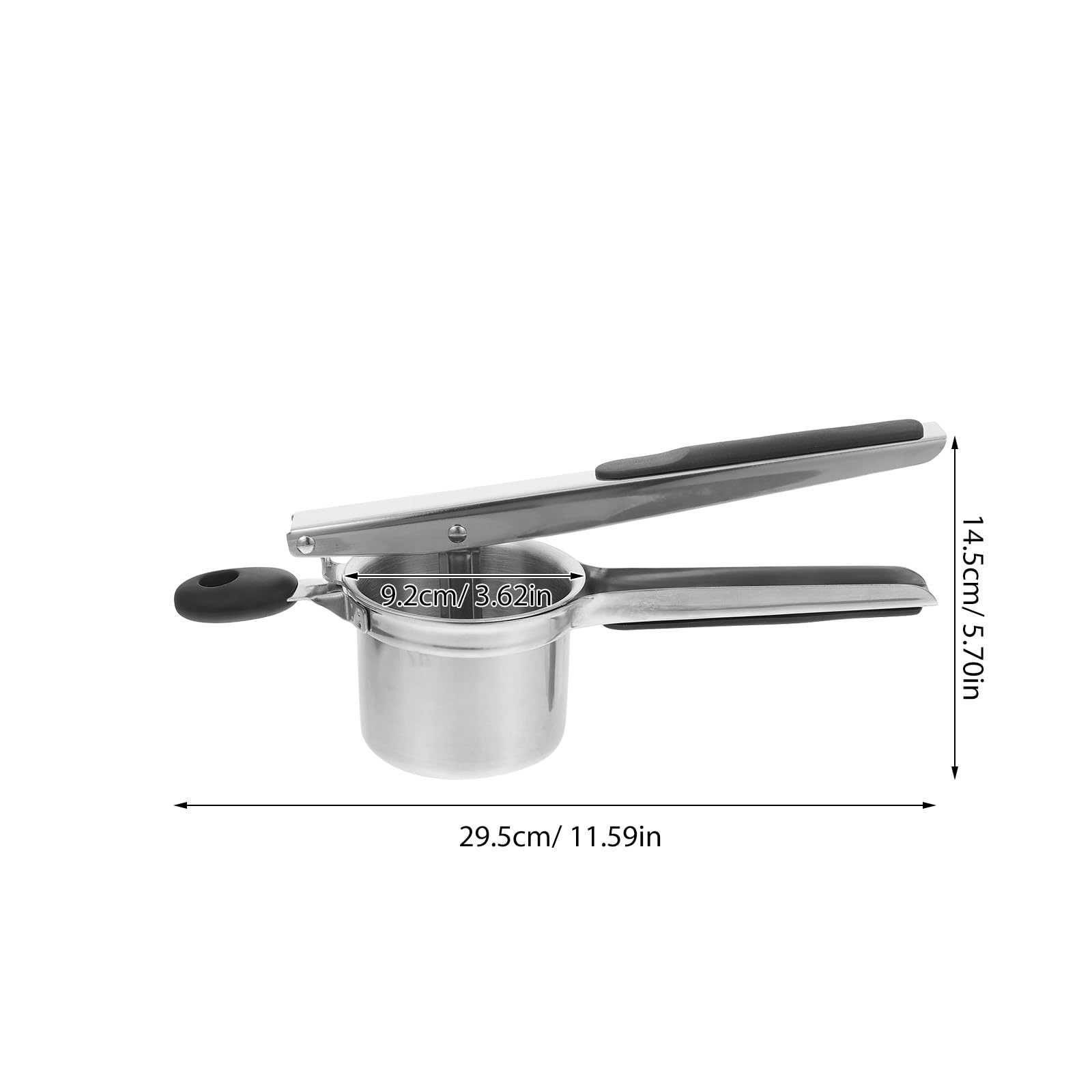SEWACC Presse-Purée Manuel en Acier Inoxydable Robuste Petite Taille Presse-Purée pour Pommes de Terre et Légumes Outil Cuisine Compact et Facile à Nettoyer Adapté à la Cuisson