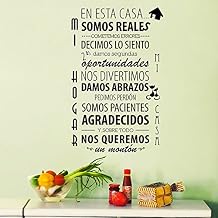En Esta Casa Spanish Quotes and Sayings Wall Decals, Living Room Bedroom Removable Wall Stickers Murals