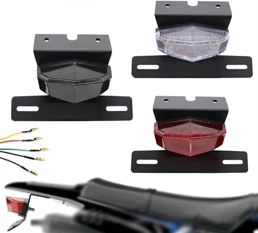 for Yama&ha TW200 TW 200 1989-2023 1999 2000 2016 2018 2020 2022 Motorcycle License Plate Holder Frame with Light Accessories Motorcycle(Red)