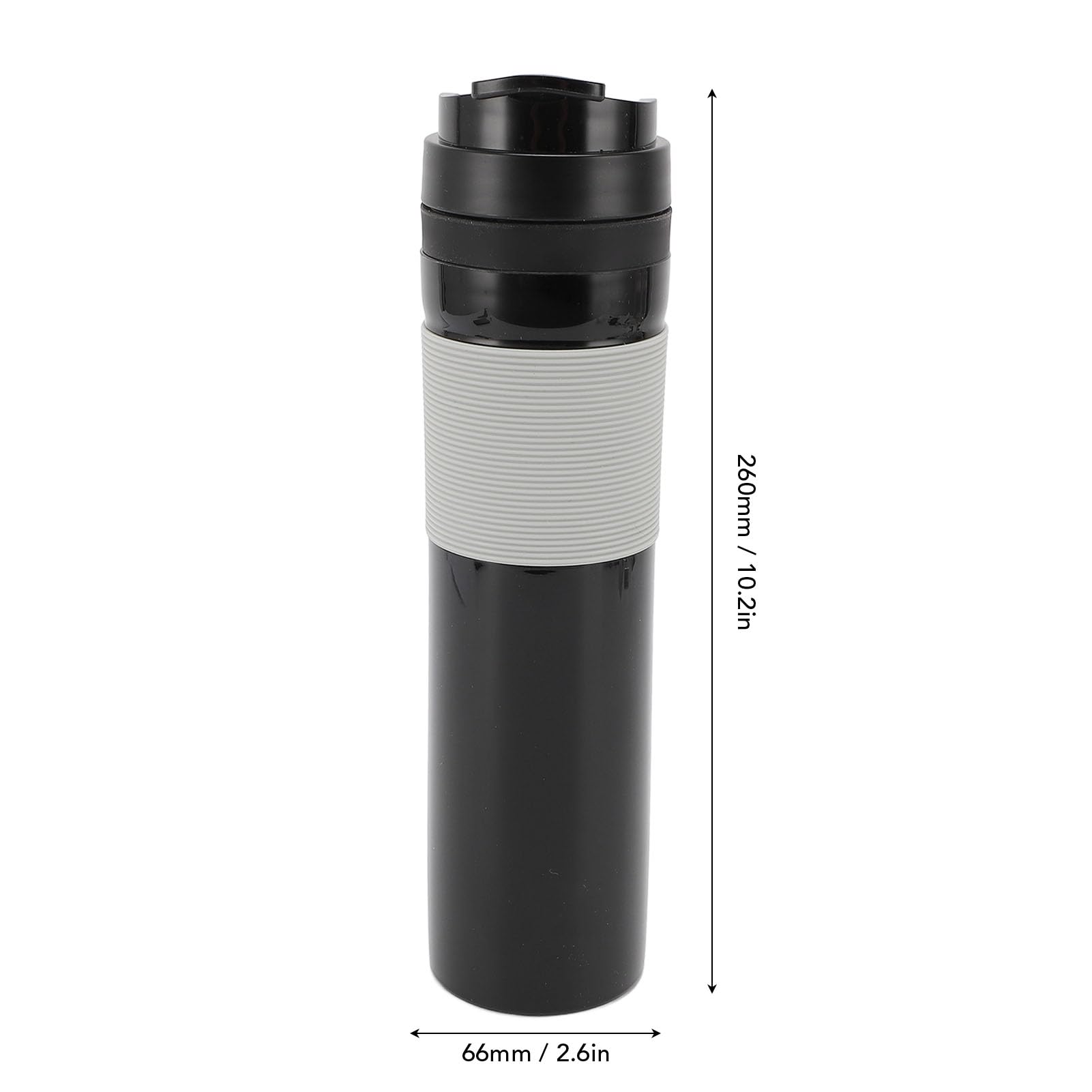 Asixxsix Portable French Press, 350ml PP Single Serve French Press for Ground Coffee & Tea Leaves, Easy to Clean, Portable Single Press Coffee Maker for Home Travel Office Camping