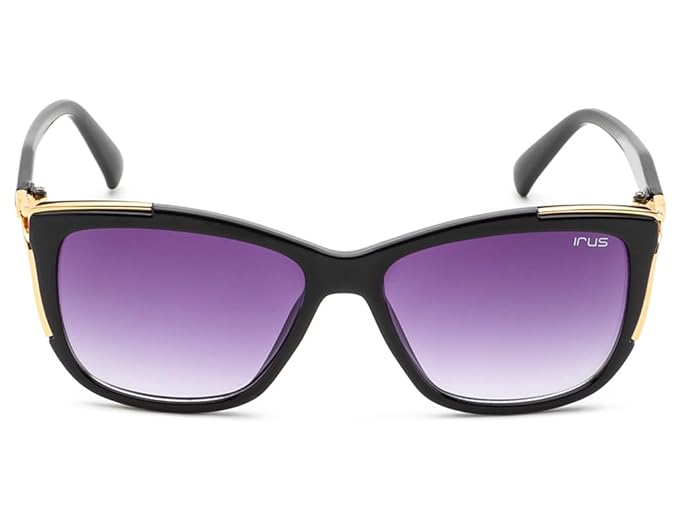 IRUS Women's UV Protected Purple Polycarbonate Square sunglass