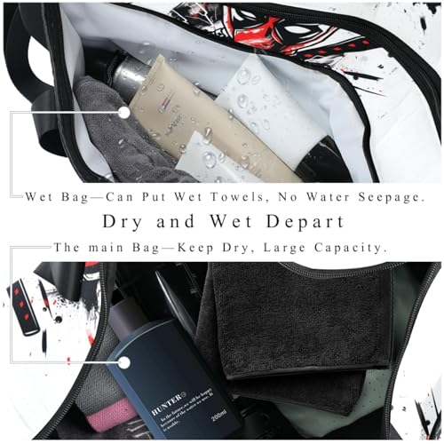 For Deadpool Weekender Swim Carry-on Gym Bag: 17.7 Inches Size, Interior Zipper Pocket, Large Capacity4