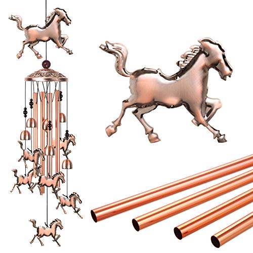 Me9Ue Outdoor Horse Wind Chimes Decor, Mobile Horse Wind Chime, Horse Wind Bell, Wind Chime With 7 Horses For Home, Indoor, Yard, Patio, Festival Garden Decoration, Horse Decor, For Mom #TOP16