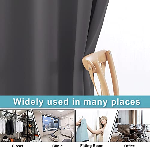 Image of RYB HOME Extra Long Curtains Light Block Soundproof Privacy Blinds for Home Theater Office Backdrop Dining Living Room Patio Door Large Window Ceiling to Floor Drapes, W 8.3 x T 12 ft, Grey