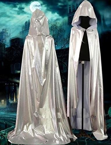 Amazon 雰囲気満点 フード付き 死神風 マント シルバー ハロウィン コスプレなどに 170cm コスプレ 仮装 通販