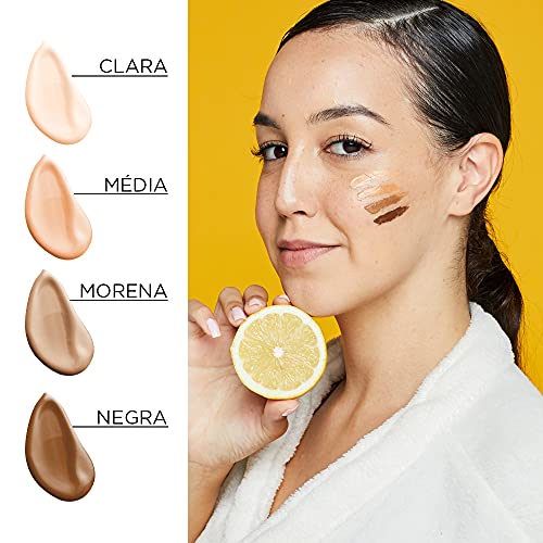 Protetor Hidratante Facial Garnier Uniform & Matte Vitamina C FPS 50 Cor Negra, 40g