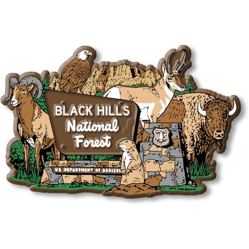 Imán decorativo con diseño vintage de Black Hills National Forest