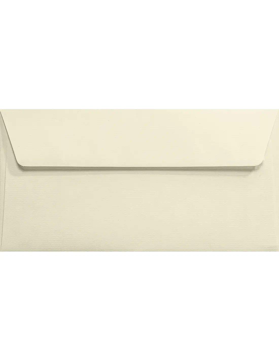 Netuno 500 Ecru Ribbed envelopes 110 x 220 mm 4.33 x 8.66 in 120gsm Aster Laid Ivory Long Striped envelopes Laid Finish Paper for Wedding Invitations Greeting Cards Postcards factures documents — image 1