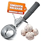 4 oz Ice Cream Scoop with Trigger - Trigger Release Ice Cream Scoop #8, for Baking, Cookies and Desserts, Easy to Use and Clean, 8.74 x 2.75 Convenient Size, Dishwasher-Safe, Ergonomic Handle Design