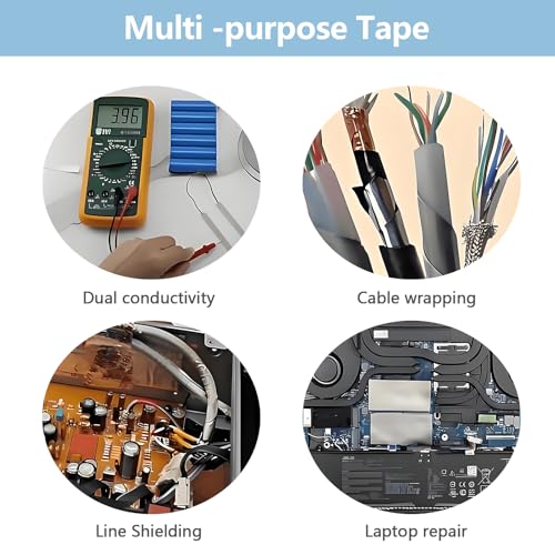 Image of 2in x 50ft Faraday Tape, High-Shielding Conductive Adhesive Tape for EMP EMF RFID Signal Blocking