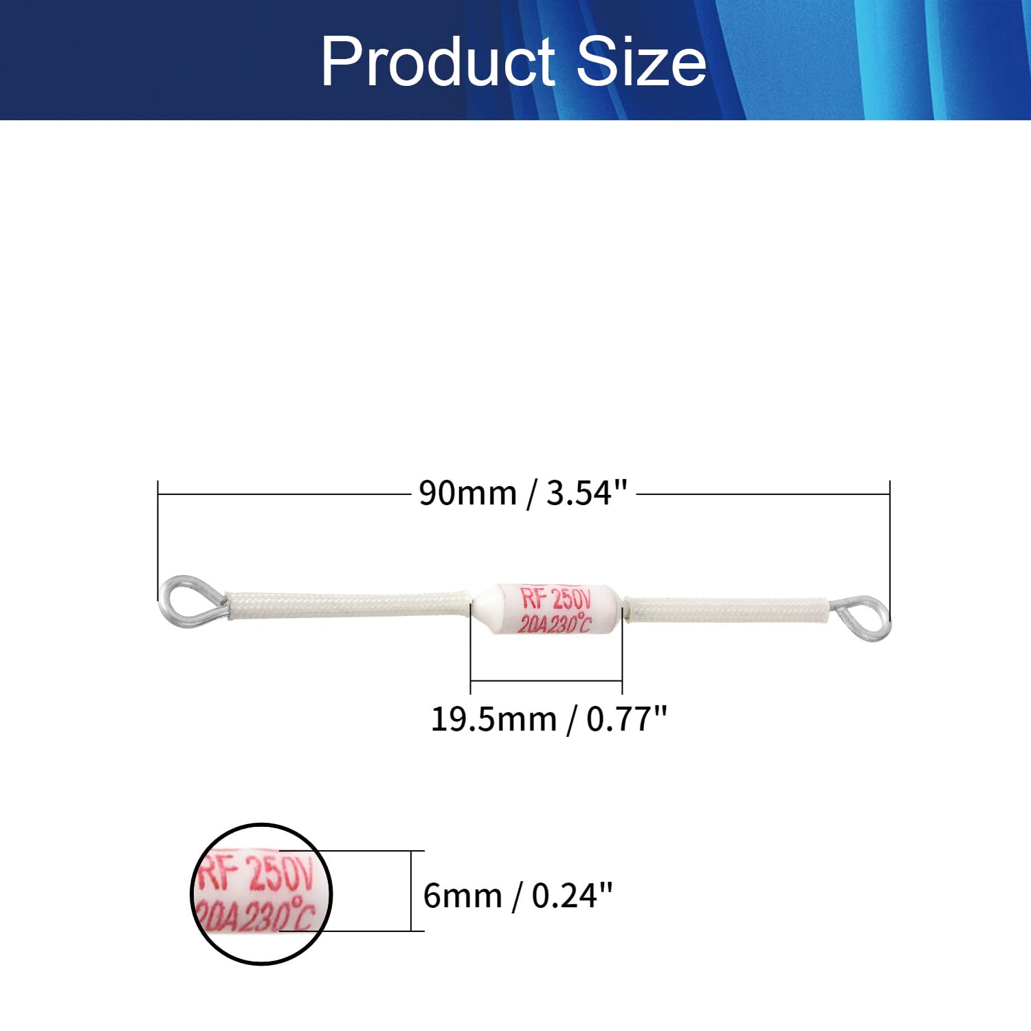 Replacement for 881123 Thermal Limiter Fuse Fits Allis Chalmers