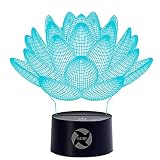 3D Optical Illusion Night Light - 7 LED Color Changing Lamp - Cool Soft Light Safe For Kids - Soluti