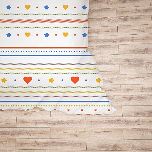 Funda de edredón Doublé de 3 piezas en poliéster suave Pattern2 para cama doble 6