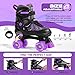 PAPAISON Roller Skates for Girls Ages 8-12, Adjustable Size Youth Women Quad Skates with Light up Wheels Indoor Outdoor