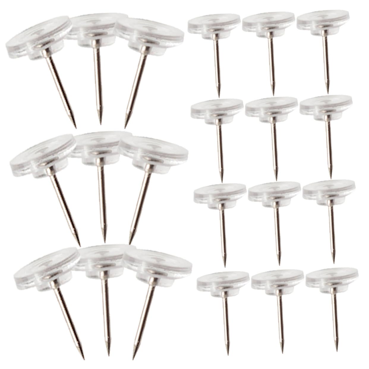 DOITOOL 4 Sätze Pinnwandstecker Runde Druckstifte Für Korkboard Transparente Pinnwandnadeln Für Karten Und Bürobedarf Und Einfach Zu Lagern 200 Stück * 4