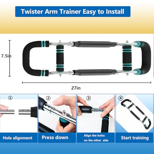 Image of Twister ArmTrainer,Chest Clip Muscle Exerciser,Gorilla Bar for Chest Workout ，Three Gears to Adjust 60-110lb for Beginners and Professional,Portable Adjustable Chest Exerciser for Men and Women